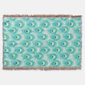 Pfau versieht Muster mit Federn Decke (Vorderseite)