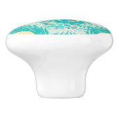 Pfau versieht Muster mit Federn Keramikknauf (Seitenansicht)