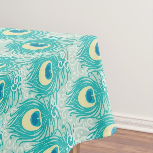 Pfau versieht Muster mit Federn Tischdecke (Beispiel)