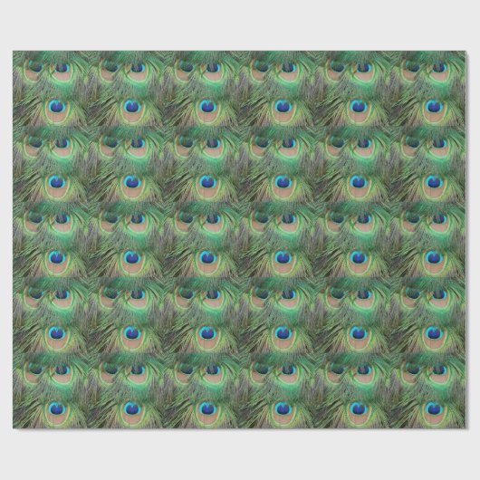 Pfau versieht Packpapier 3 mit Federn (Flach)