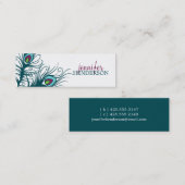 Pfau versieht persönliche Telefonkarte mit Federn Telefonnummerkarte (Vorne/Hinten)