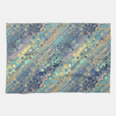 Pfau versieht Retro abstraktes mit Federn Küchentuch (Horizontal)