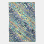 Pfau versieht Retro abstraktes mit Federn Küchentuch (Vertikal)