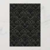 Pfau versieht schwarzes menükarte (Rückseite)