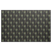 Pfau versieht Schwarzes mit Federn Stoff (Fat Quarter (45,7 x 55,9 cm))