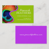 Pfau versieht Visitenkarten mit Federn Visitenkarte (Vorne/Hinten)