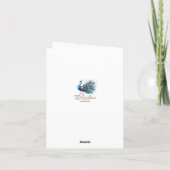 Pfau Vielen Dank Note Card Dankeskarte (Rückseite)