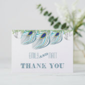 Pfau Vintage 3 Federn Danke (Stehend Vorderseite)
