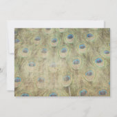 Pfau Vintage Hochzeit Einladung (Rückseite)