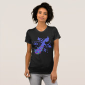 Pfau-Vintager Entwurf T-Shirt (Vorne ganz)