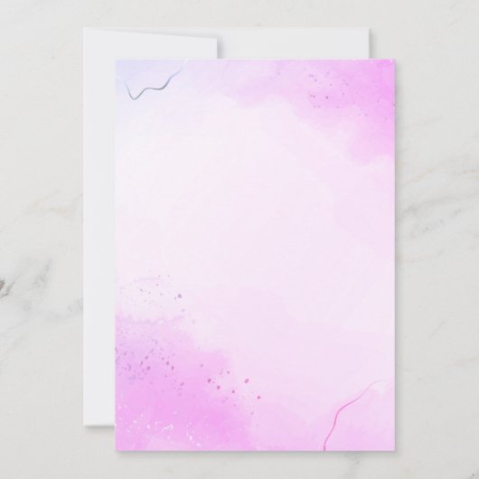 Pfau violette Blumen Mehndi Indische Hochzeit Einladung (Rückseite)