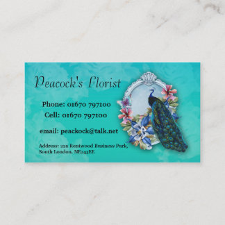 Pfau-Visitenkarte, 3,5" x 2,0", 100 Satz Visitenkarte