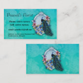 Pfau-Visitenkarte, 3,5" x 2,0", 100 Satz Visitenkarte (Vorne/Hinten)