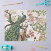 Pfau-Vogel-Geißblatt-Blumen-Seidenpapier Seidenpapier (Basteln)