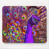 Pfau von Million Farben Mousepad (Vorne)