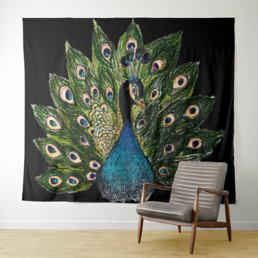 Pfau wandteppich (Beispiel (Horizontal))