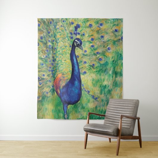 Pfau - Wandteppich, Wall Art Wandteppich (Beispiel)