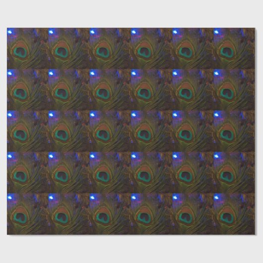 Pfau-Weihnachtsfeder Geschenkpapier (Flach)