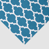 Pfau, weißes marokkanisches Quatrefolienmuster #4 Seidenpapier (Ausschnitt)