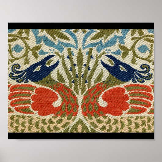 Pfau, William Morris Poster (Vorne)