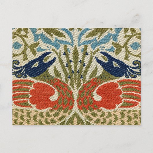 Pfau, William Morris Postkarte (Vorderseite)