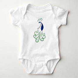 Pfau Zeichnend Baby Strampler