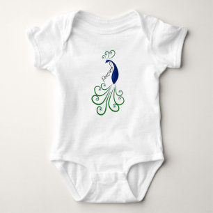 Pfau Zeichnend Baby Strampler