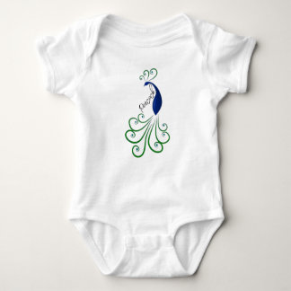 Pfau Zeichnend Baby Strampler