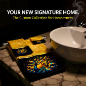 Pfau zeigt Blau und Gelb Badhandtuch Set