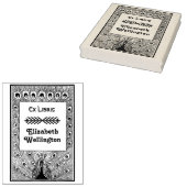 Pfau zeigt Federn #3 Ex Libris Book Gummistempel (Stempel)