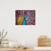 Pfau zeigt Stolz Poster (Küche)