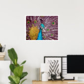 Pfau zeigt Stolz Poster (Heimbüro)