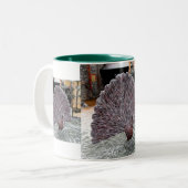 Pfau Zweifarbige Tasse (Vorderseite Links)