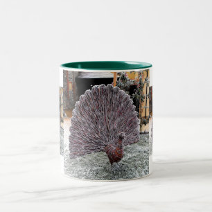Pfau Zweifarbige Tasse