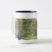 Pfau Zweifarbige Tasse (Vorderseite Links)