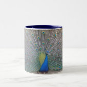 Pfau Zweifarbige Tasse (Mittel)