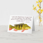 Pfaubass-Karte mit Zitat auf Fischen Karte (Gelbe Blume)