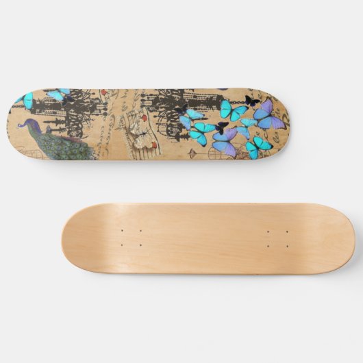Pfaublauschmetterling des Leuchters moderner Skateboard (Horizontal)