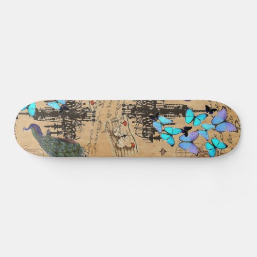 Pfaublauschmetterling des Leuchters moderner Skateboard (Horizontal)