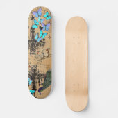 Pfaublauschmetterling des Leuchters moderner Skateboard (Vorderseite)