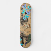 Pfaublauschmetterling des Leuchters moderner Skateboard (Vorderseite)