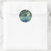 Pfauen-Adresse oder Save-the-Date-Etiketten Runder Aufkleber (Tasche)