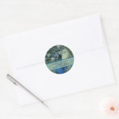 Pfauen-Adresse oder Save-the-Date-Etiketten Runder Aufkleber (Umschlag)