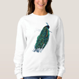 Pfauen-Aquarell Sweatshirt