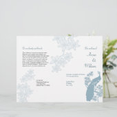 Pfauen-Hochzeitsprogramm-Flyer (Stehend Vorderseite)