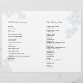 Pfauen-Hochzeitsprogramm-Flyer (Rückseite)