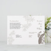 Pfauen-Hochzeitsprogramm-Flyer (Stehend Vorderseite)