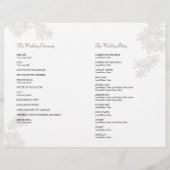 Pfauen-Hochzeitsprogramm-Flyer (Rückseite)