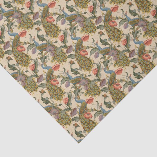 Pfauen Jugendstil-Dekoupage Seidenpapier (Ausschnitt)