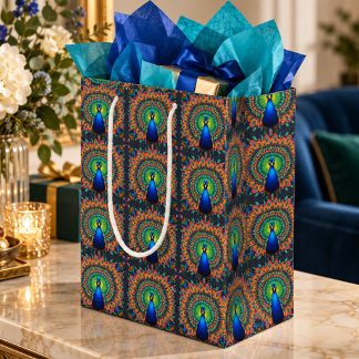 Pfauen-Kaleidoskop-Juwelton Mittlere Geschenktüte